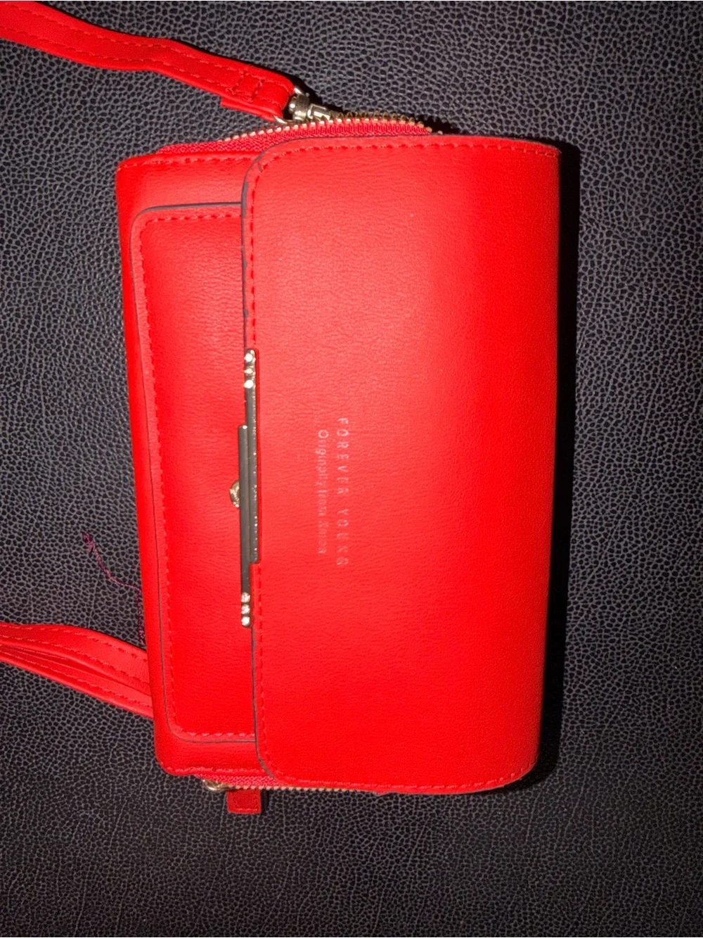 Forever Young Red Crossbody Leather Bag